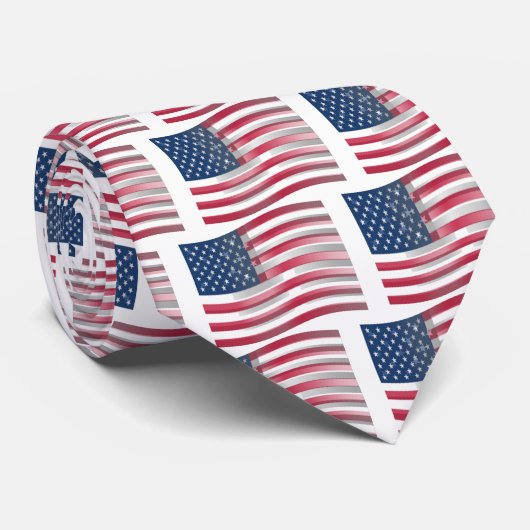 アメリカ合衆国:ストライプデザインの星とはっきりした星 ネクタイ (ロール)