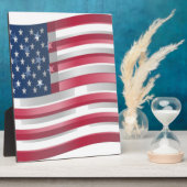 アメリカ合衆国：ストライプデザインの星とはっきりした星 フォトプラーク (側面)