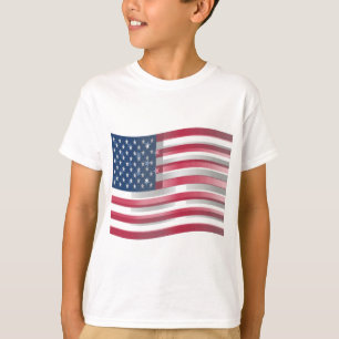 アメリカ合衆国:ストライプデザインの星とはっきりした星 Tシャツ
