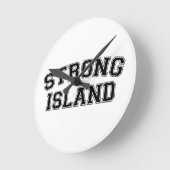 アメリカ合衆国，ストロングアイランド， NYC ラウンド壁時計 (傾斜)