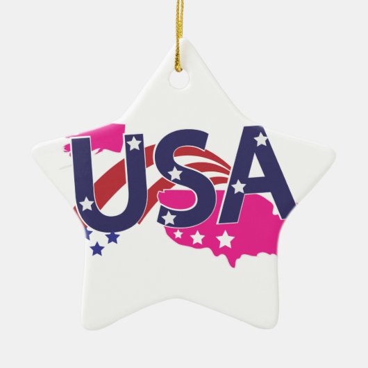アメリカ合衆国 セラミックオーナメント (正面)