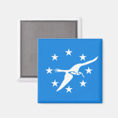 アメリカ合衆国，テキサス州，コーパス・クリスティー国旗と磁石 マグネット (正面/裏面)