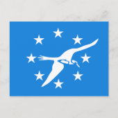 アメリカ合衆国，テキサス州，コーパス・クリスティ国旗を掲げた葉書 ポストカード (正面)