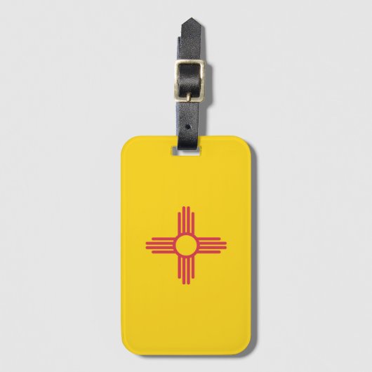 アメリカ合衆国，ニューメキシコ州の国旗 ラゲッジタグ (正面縦)