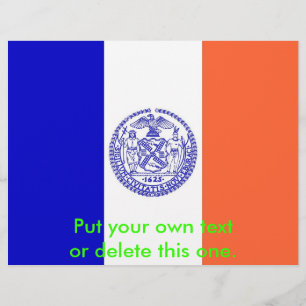 アメリカ合衆国 ニューヨーク市の旗のチラシです。 チラシ