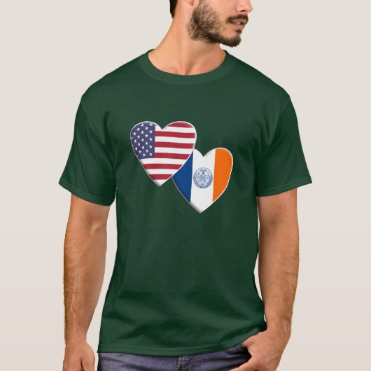 アメリカ合衆国 ニューヨーク市 NYC フラグ フレンド Tシャツ (正面)