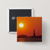 アメリカ合衆国,ニューヨーク·ハーバー,自由の女神 缶バッジ (正面&裏面)