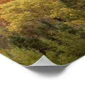 アメリカ合衆国,バーモント州,教会のある秋の風景 ポスター (角)