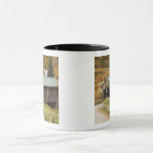 アメリカ合衆国，バーモント，カバードブリッジ マグカップ (中央)