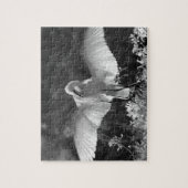 アメリカ合衆国、フロリダ州、ダイサギ(Ardea alba)赤外線 2 ジグソーパズル (縦)