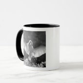 アメリカ合衆国、フロリダ州、ダイサギ（Ardea alba）赤外線 2 マグカップ (正面左)