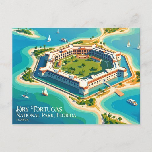 アメリカ合衆国 フロリダ州 ドライ・トルトゥガス国立公園 ポストカード (正面)