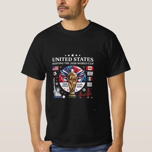 アメリカ合衆国 ホスト ワールドカップ 2026 Tシャツ – USA (正面)