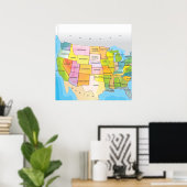 アメリカ合衆国 ポスター (ホームオフィス)