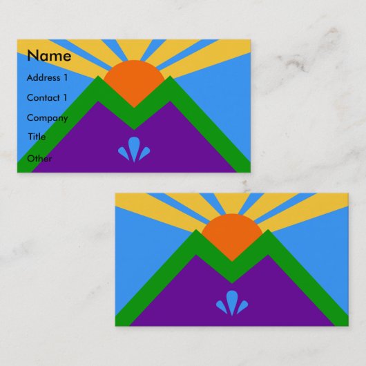 アメリカ合衆国，マニトウ春州旗と名刺 名刺 (正面/裏面)