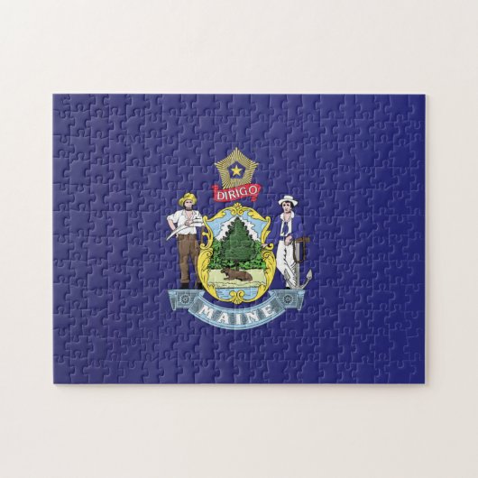 アメリカ合衆国,メイン州の国旗 ジグソーパズル (横)