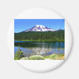 アメリカ合衆国，リフレクション湖，山レイニエ， WA マグネット