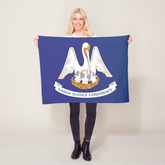 アメリカ合衆国,ルイジアナ州の国旗 フリースブランケット (インサイチュ)