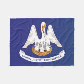 アメリカ合衆国,ルイジアナ州の国旗 フリースブランケット (正面(横))