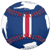 アメリカ合衆国，ワイオミング州の旗を持つ愛国的ソフトボール ソフトボール (裏面)