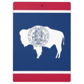 アメリカ合衆国，ワイオミング州旗と愛国的なクリップボード クリップボード (裏面)