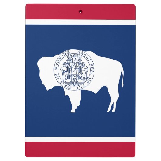 アメリカ合衆国，ワイオミング州旗と愛国的なクリップボード クリップボード (裏面)