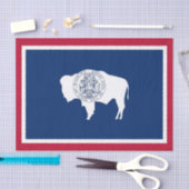 アメリカ合衆国，ワイオミング州旗を持つ愛国的ティッシュペーパー 薄葉紙 (クラフト)