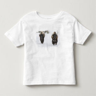 アメリカ合衆国 ワイオミング州 イエローストーン国立公園 アメリカバイソン (Bison トドラーTシャツ