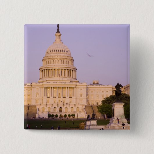 アメリカ合衆国 ワシントンD.C. (コロンビア特別区) 缶バッジ (正面)