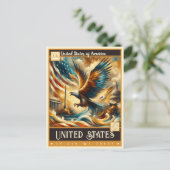 アメリカ合衆国 |ヴィンテージ絵画ー ポストカード (スタンド正面)