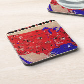 アメリカ合衆国 ヴィンテージ アンティーク マップ コースター (左側)