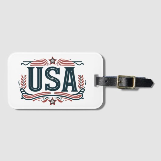 アメリカ合衆国,ヴィンテージ ラゲッジタグ (正面横)