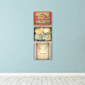 アメリカ合衆国,切断されたアウトライン地図 キャンバスプリント (インサイチュ (ウッドフロア))