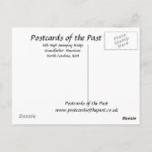 アメリカ合衆国，古葉書 – マイル高揺れ橋， NC ポストカード (裏面)