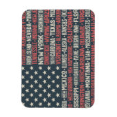 アメリカ合衆国 |州と大文字 マグネット (縦)