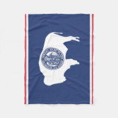 アメリカ合衆国，州旗 フリースブランケット (正面)