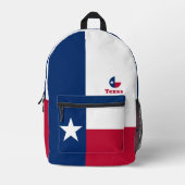 アメリカ合衆国,愛国心の高いテキサス州国旗のバックパック,テキサス州バッグ, プリントバックパック (正面)