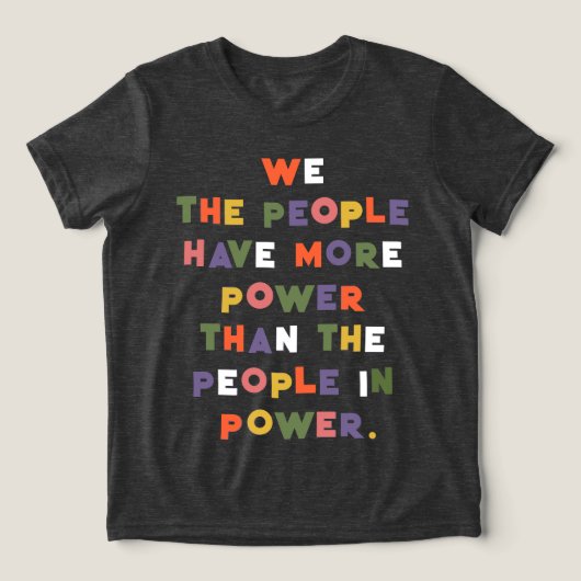 アメリカ合衆国 抵抗 民主主義を守れ トライブレンドTシャツ (デザイン正面)