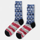 アメリカ合衆国 木製の旗 ソックス (左)