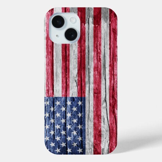 アメリカ合衆国 木製の旗 Case-Mate iPhoneケース (裏面)