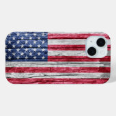 アメリカ合衆国 木製の旗 Case-Mate iPhoneケース (裏面 (横))