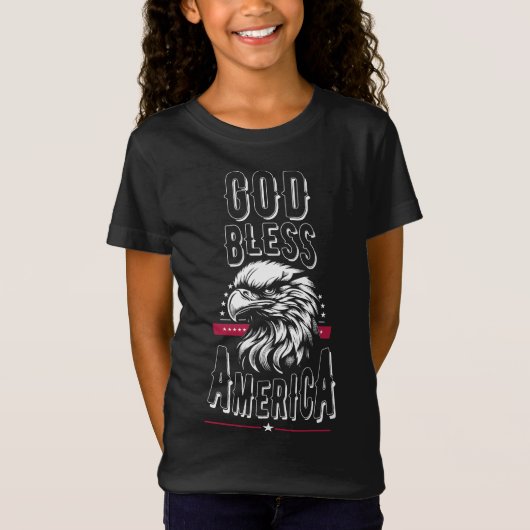 アメリカ合衆国，神の祝福アメリカ Tシャツ (正面)