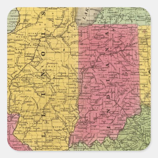 アメリカ合衆国，西部州 スクエアシール (正面)