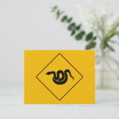 アメリカ合衆国,警告標識,ヘビに注意 ポストカード (スタンド正面)