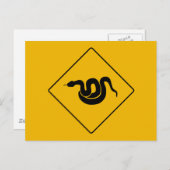 アメリカ合衆国,警告標識,ヘビに注意 ポストカード (正面/裏面)