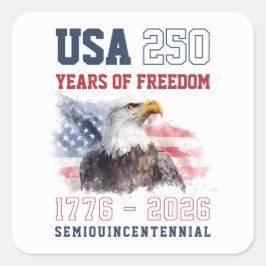アメリカ合衆国 赤 白 青 アメリカ250周年記念 スクエアシール