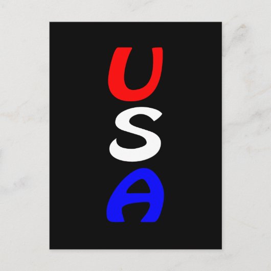 アメリカ合衆国 赤 白 青 ポストカード (正面)