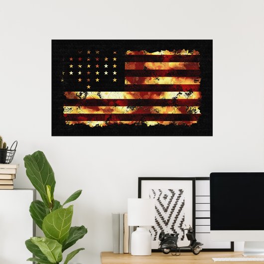 アメリカ合衆国,連合国旗,内戦,スターとストライプ ポスター (ホームオフィス)