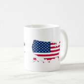 アメリカ合衆国 1776年建国以来の愛国アメリカ国旗 フリーダム コーヒーマグカップ (正面右)
