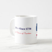 アメリカ合衆国 1776年建国以来の愛国アメリカ国旗 フリーダム コーヒーマグカップ (正面左)